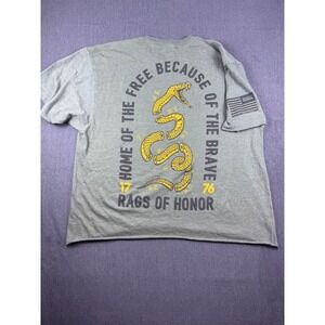 Rags of Honor XL Mens Gray Graphic‎ T Shirt Supporting At Risk Veterans